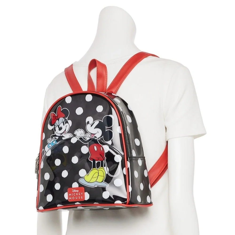 NWT!  Disney Mickey and Minnie Mouse Polka Dot Mini Backpack